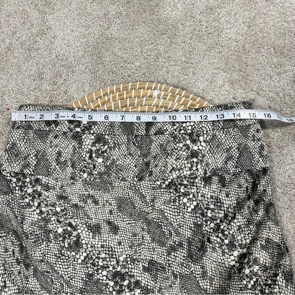Free People Normani Bias Cut Snake Skin Printed Satin Midi Skirt Gray Combo 10 - Picture 11 of 12